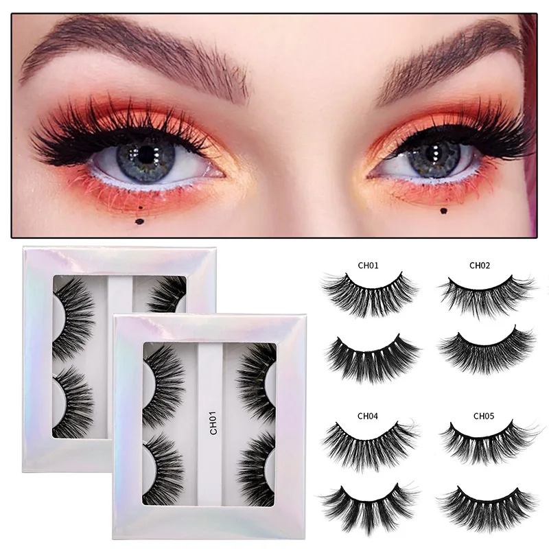 

2 пары/кор. 8D норковые Искусственные ресницы с завитками натуральные толстые Искусственные ресницы ручной работы многоразовые мягкие ресни...