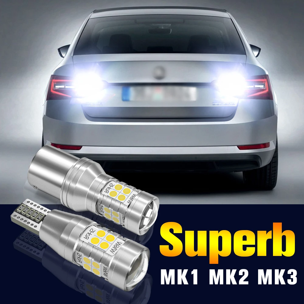 2pcs LED Reverse Light Bulb Backup Lamp For Skoda Superb MK1 MK2 MK3 1 2 3 2001-2021 2014 2015 2016 2017 2018 2019 Accessories