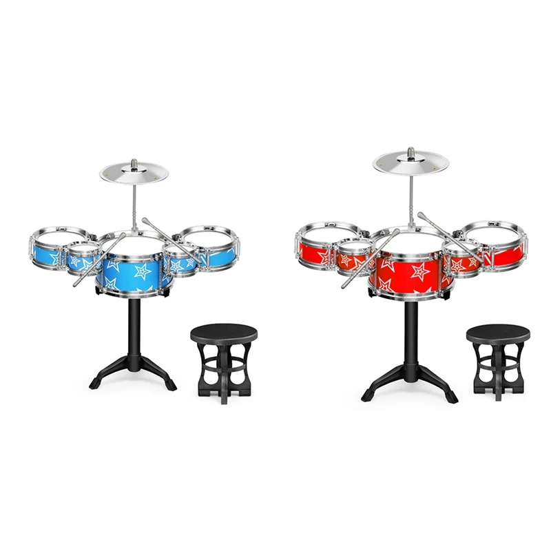 

Children Jazz Drum Toy Cymbal Sticks Rock Set Musical Hand Drum DIY
