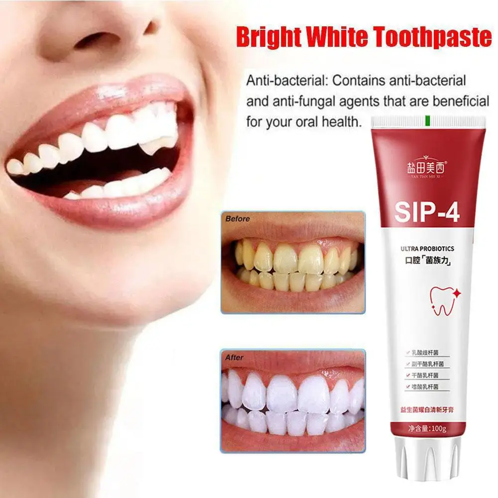 

Probiotic Whitening Toothpaste Brightening & Stain Breath Toothpaste Toothpaste Sp-4 Fresh Care Removing Teeth Whiten Tooth I3W3