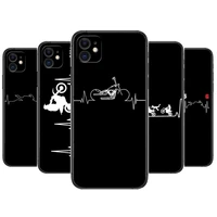 motorcycle heartbeat phone cases for iphone 13 pro max case 12 11 pro max 8 plus 7plus 6s xr x xs 6 mini se mobile cell