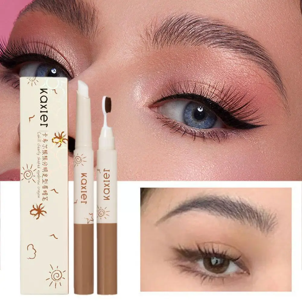 

Мыло для бровей с двойной головкой, восковой гель для укладки бровей, водостойкий Пушистый 3d-макияж для подтяжки бровей, дикий стойкий Стайлинг бровей S A3M5