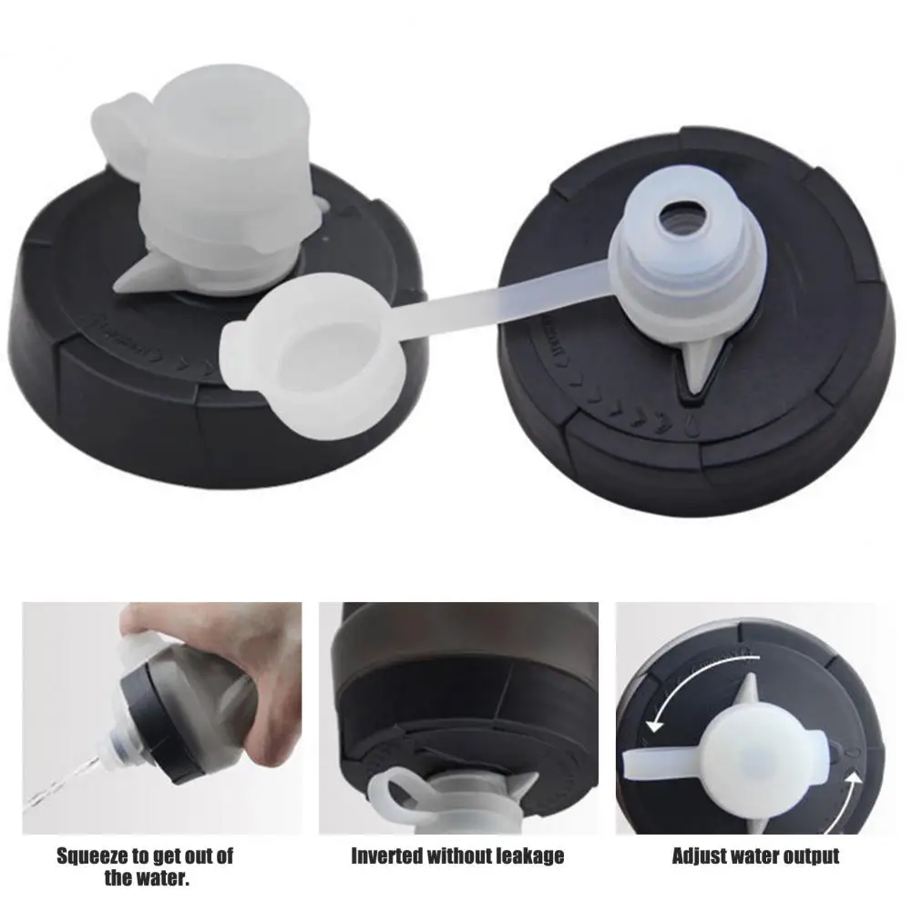 

2Pcs Mud Caps Food Grade BPA Free Heat-Resistant Good Sealing Dustproof Silicone Water Bottle Mud Caps