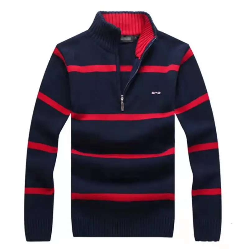 High Quality Men Rugby New in Sweaters Homme Autumn Winter Knitted Sweater Male Zipper Knitwear Mens Designer Clothes
