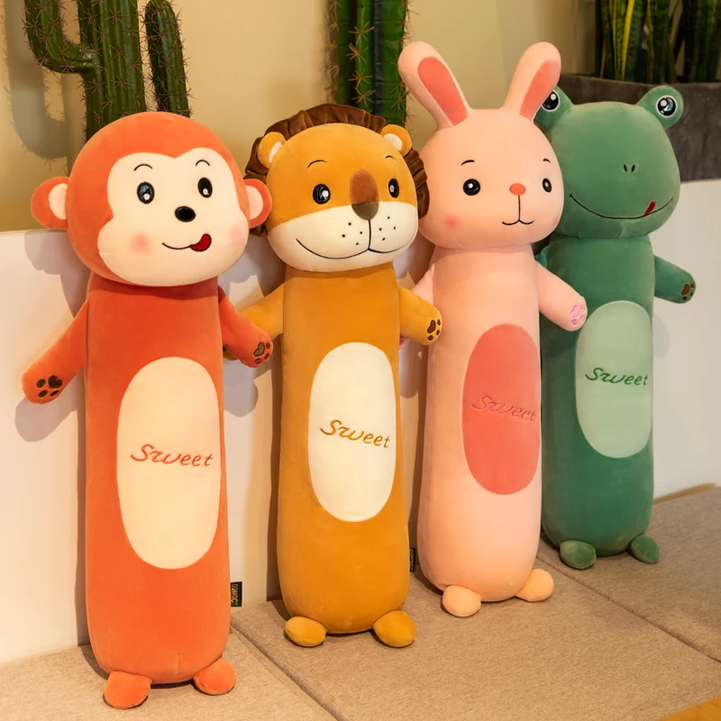 Zqswkl 90/110/130cm christmas toys cat plush long pillow toy kawaii avocado soft toyfrog rabbit sleep for girls birthday - купить по