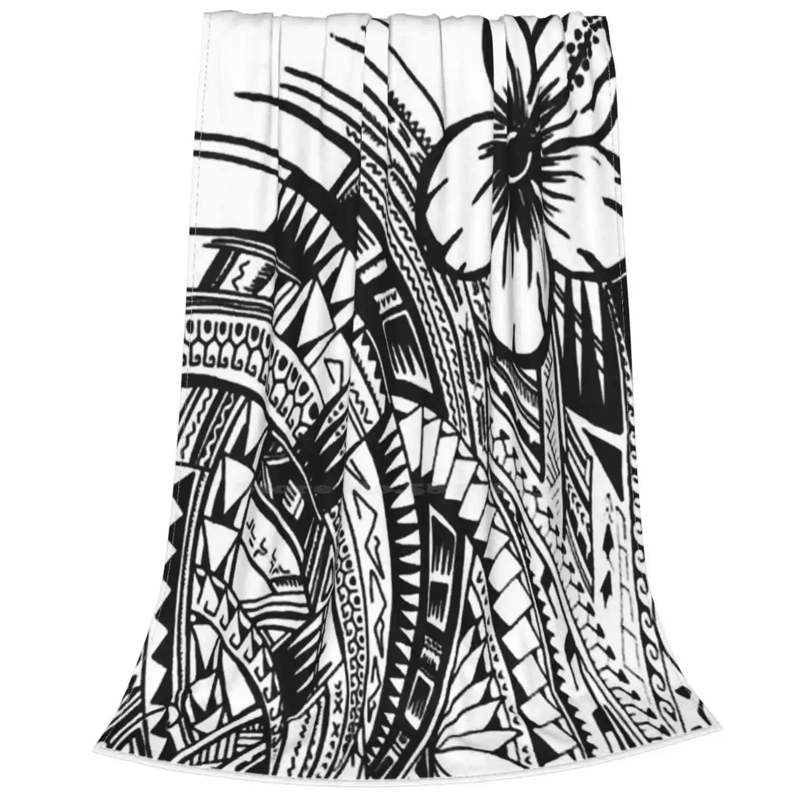 Полинезийское цветочное модное мягкое теплое одеяло полиарт Полинезия Proudpoly