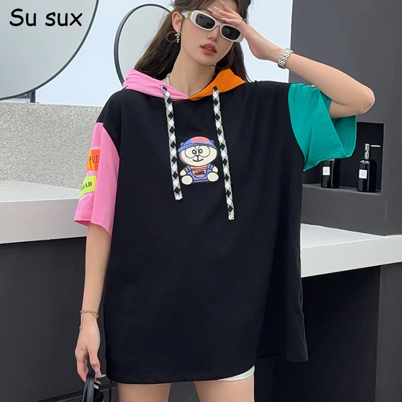 Женские лоскутные футболки Su Sux