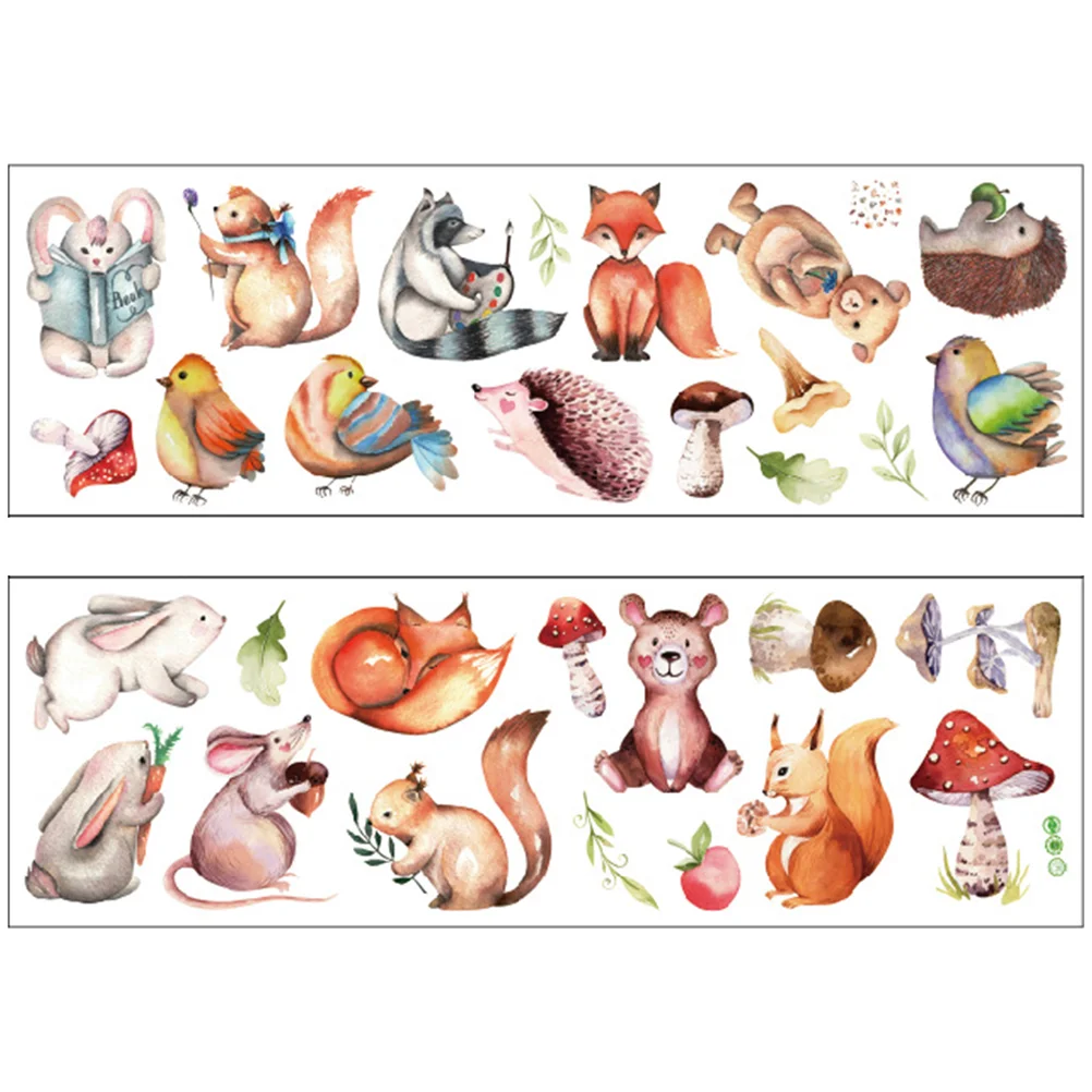 

Wall Decals Decor Sticker Animal Decal Nursery Room Mural Cartoon Decoration Removable Stickers Squirrelwallpaper Woodland Diy