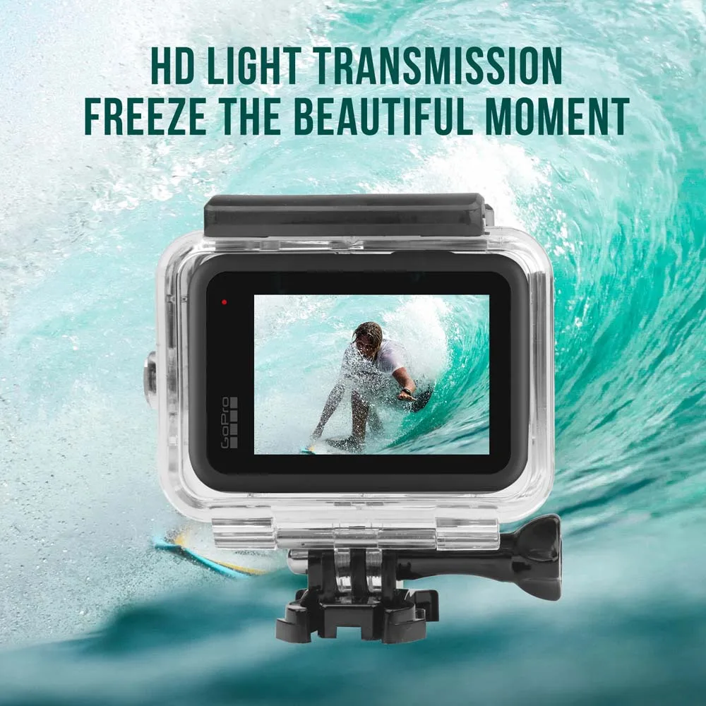 Фото Водонепроницаемый корпус 60 м для GoPro Hero 13 12 11 10 9, черный чехол для дайвинга, защитный чехол для подводного погружения для Go Pro 9, аксессуары №4