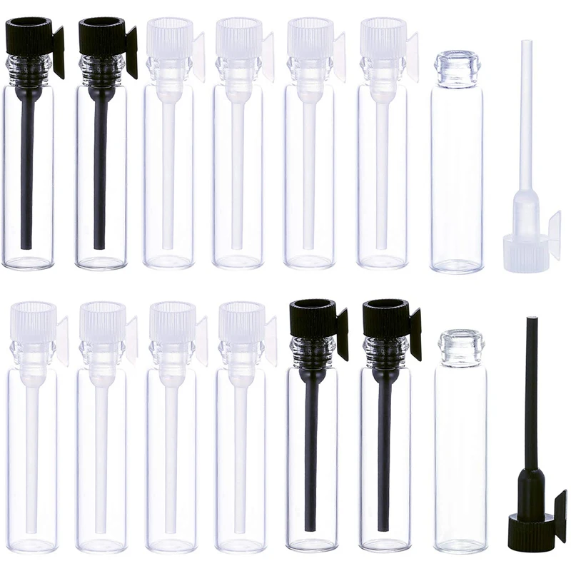 

20Pcs 1ml/2ml/3ml Empty Mini Glass Perfume Small Sample Bottles With Rod Cap Laboratory Liquid Fragrance Test Tube Trial Bottle