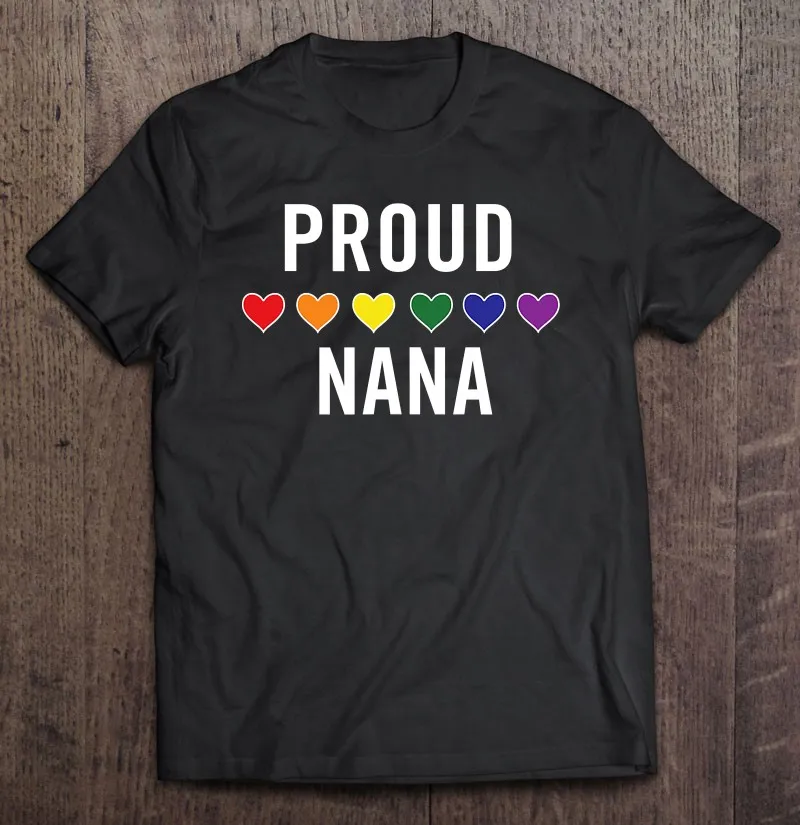 

Гордый Нана, ЛГБТ, гордость, бабушка, стиль оверсайз, футболка, мужские рубашки, Хлопковая мужская футболка, мужская одежда