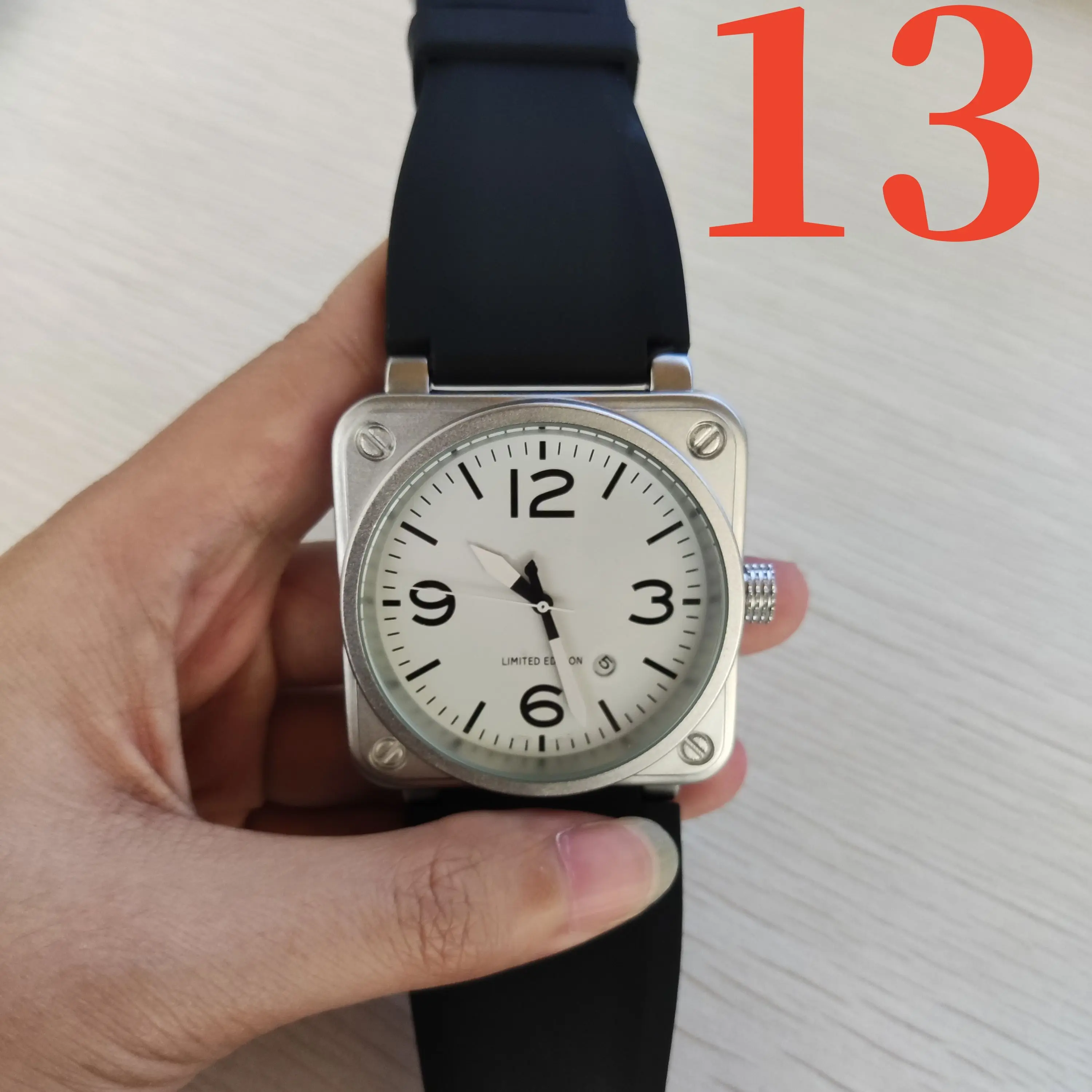 

Fashion AAA brand mechanical men's watch waterproof calendar sports wristwatch business casual timing square watches for men