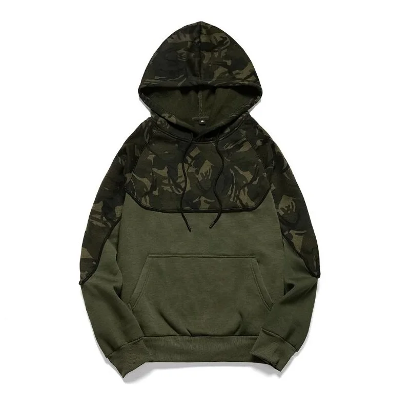 

autumn winter fleece zip up hoodie men sweatshirts camouflage sweaters Korean streetwear oversize hoodies coats sudaderas hombre