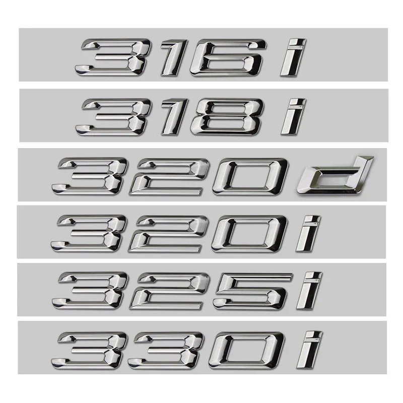 3D ABS значок для заднего багажника автомобиля 316i 318i 320i 325i 328i 330i 335i 330d 320d эмблема