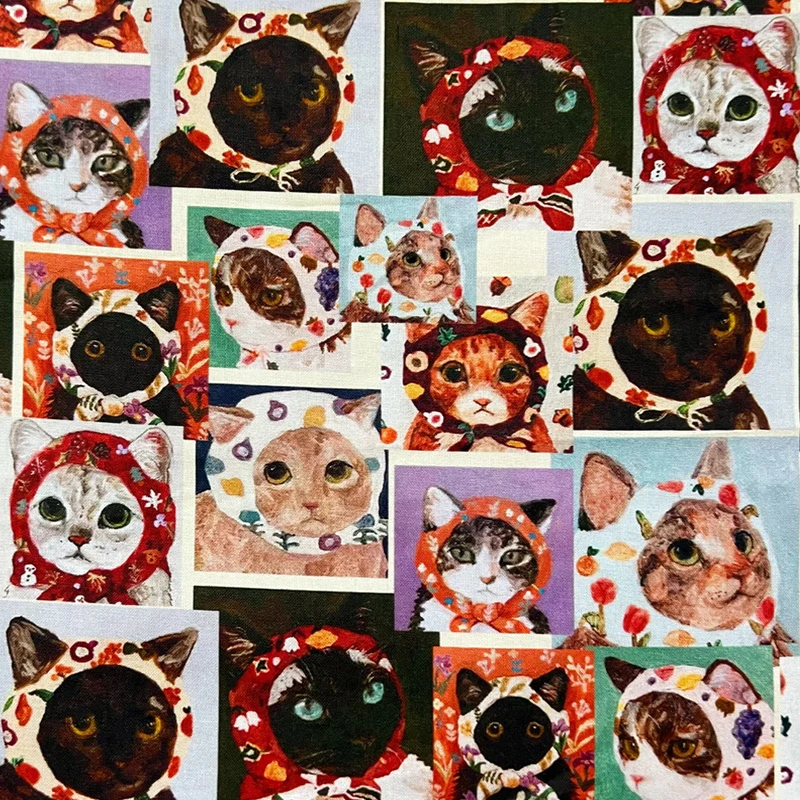 Головной платок Good Love с рисунком кошки полностью цифровая печать 100%