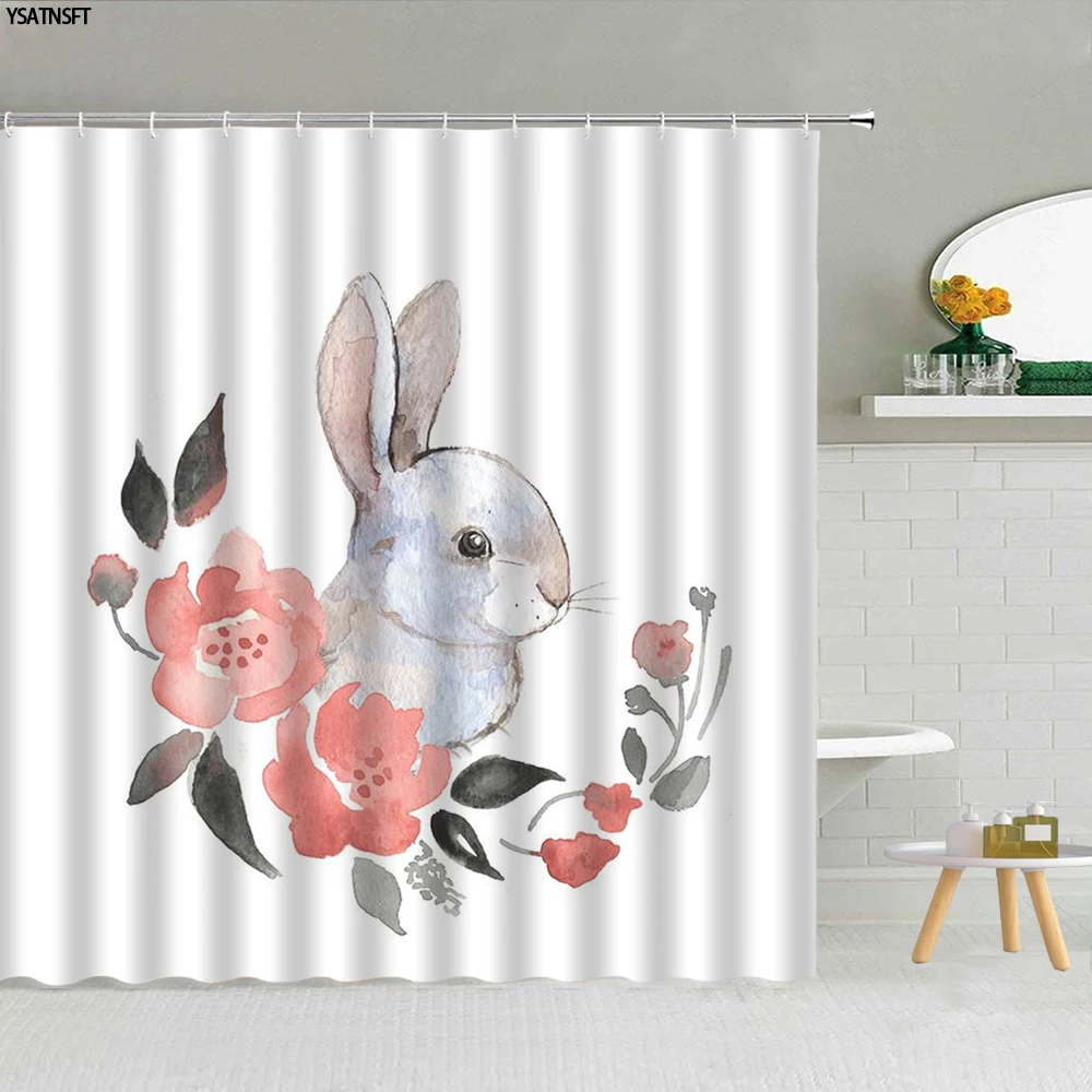 

Scenery Shower Curtain Shell Starfish Sailing Hot Air Balloon Fabric Bathroom Supplies Home Decor