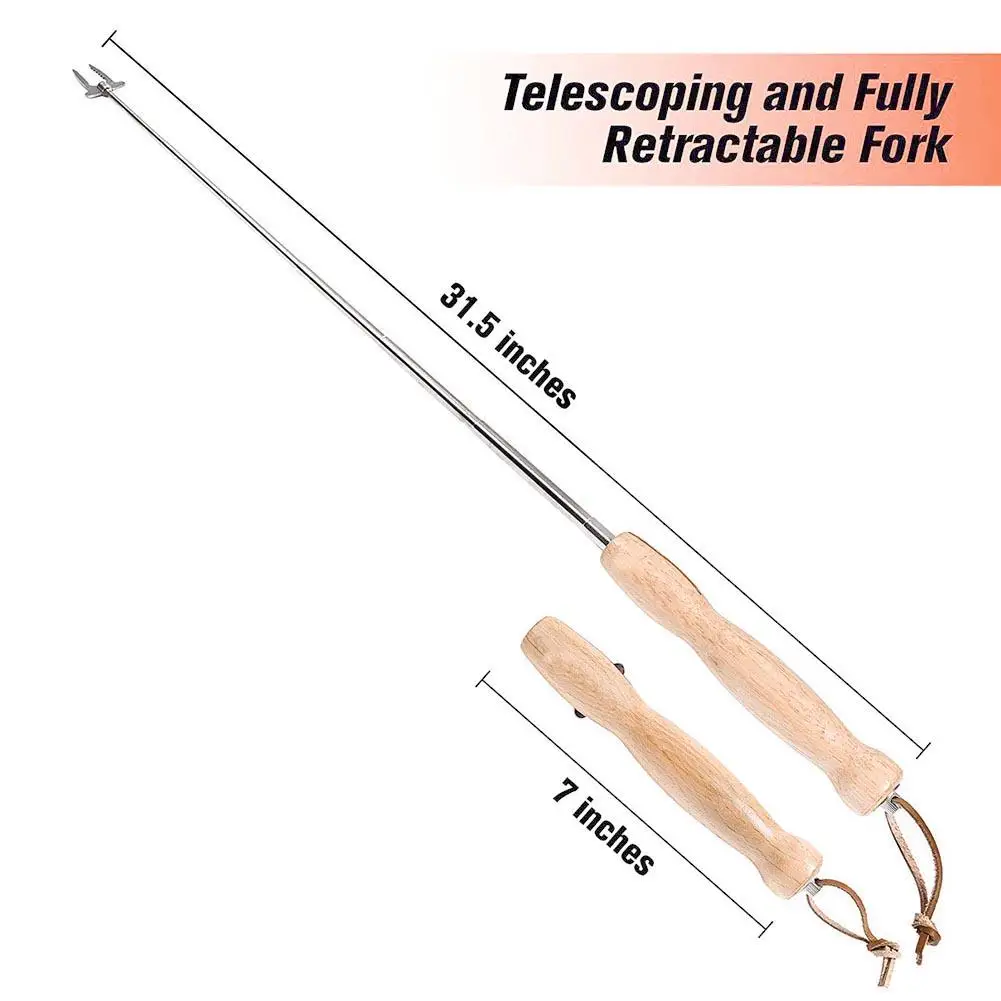 

Выдвижной прочный деревянный гриль Marshmallow для барбекю