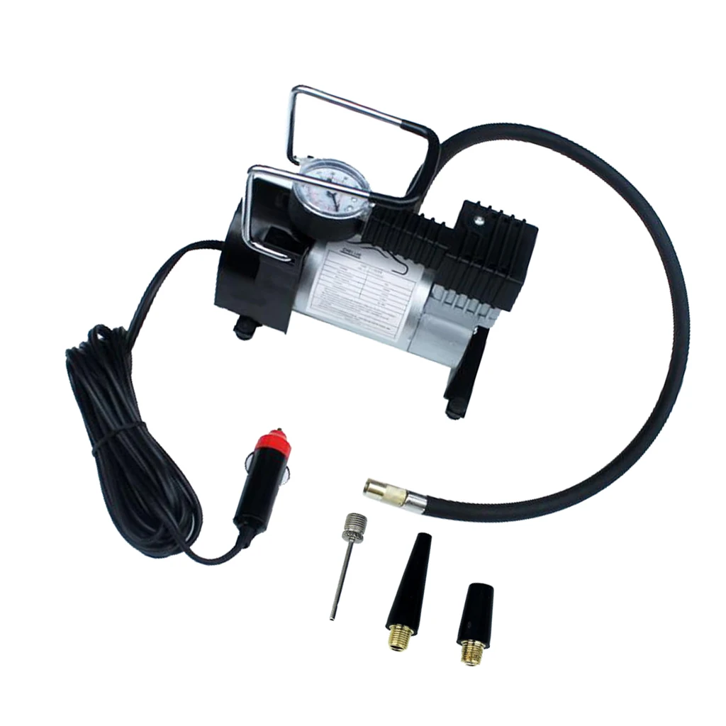 

12V Portable Air Compressor Pump, Tire Inflator by 100 PSI With , Bicycles,
