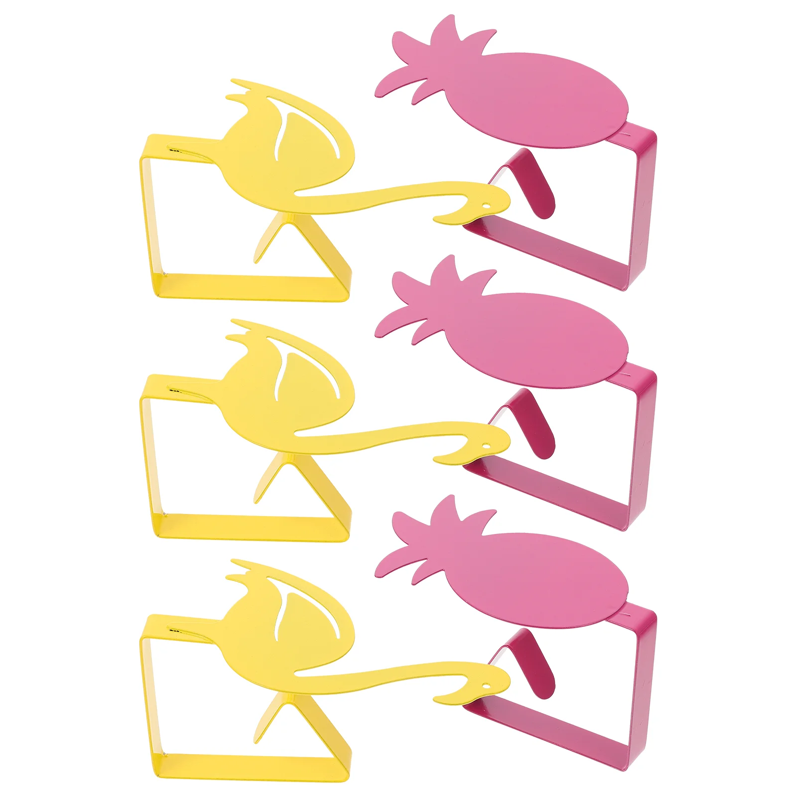 

12 Pcs Flamingo Tablecloth Holder Practical Clips Pineapple Outdoor Decor Wrought Iron Cover Clamp Fixing Clamps Tables