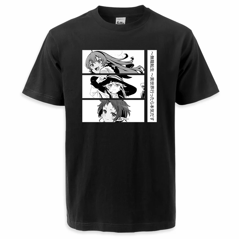 

Japan Anime Girl Jobless Print Summer Tshirts Mens Fashion Job Less Rudy Kawaii Girl Streetwear Short Sleeve T-shirt T Shirts