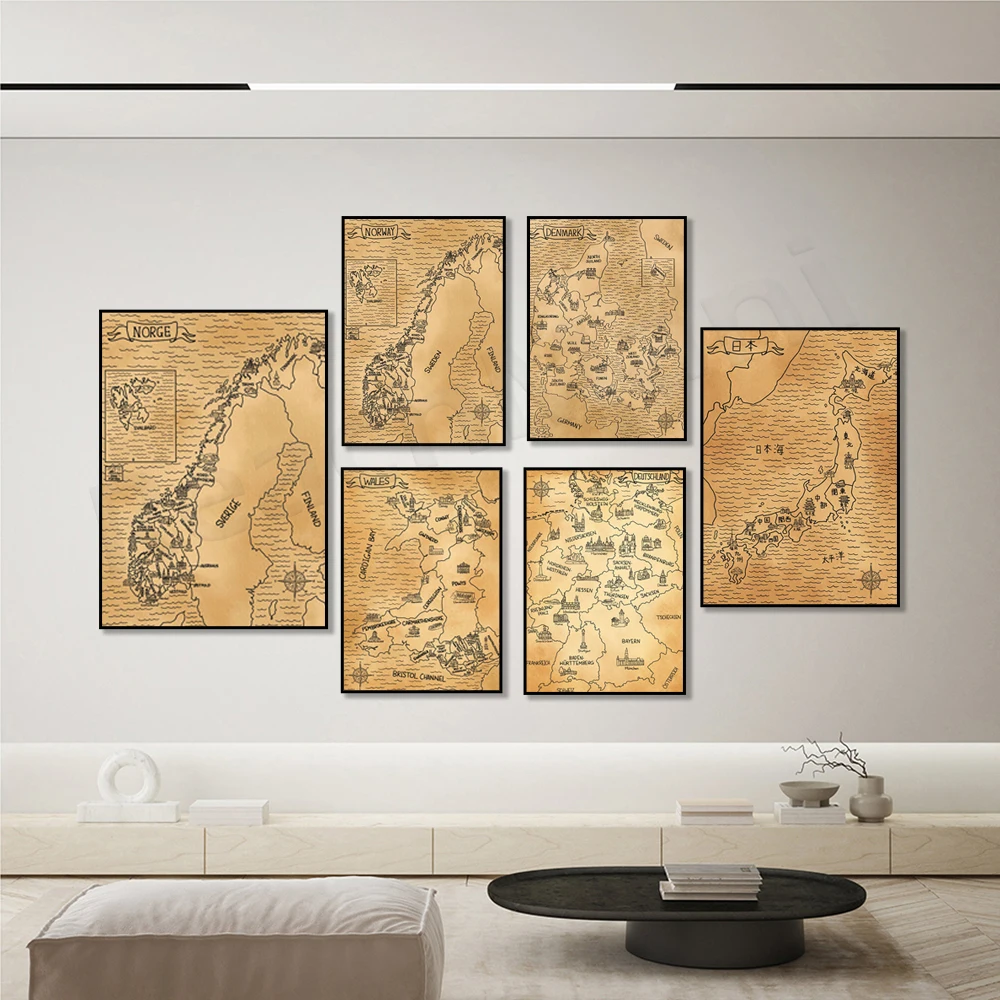 Винтажная Швейцария Дания Нидерланды Германия Норвегия Уэльс Канада Италия