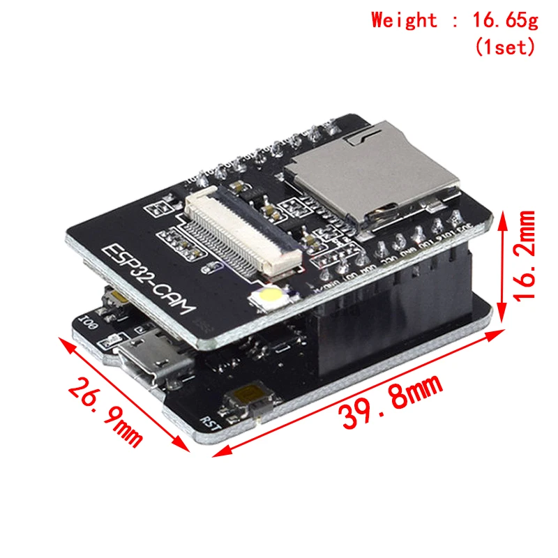 ESP32-CAM MICRO USB ESP32 Serial to WiFi CAM макетная плата CH340 CH340G 5V Bluetooth + OV2640 камера