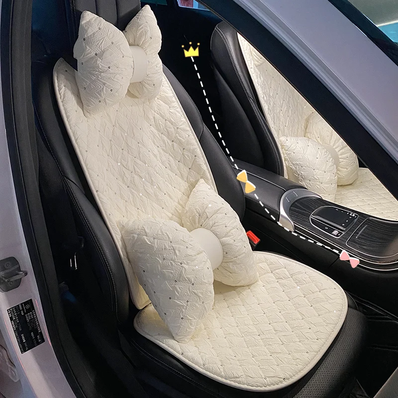 

2022 New Four Seasons Universal Single Piece Light Luxury Sequins Winter Universal Car Seat Cushion Cover