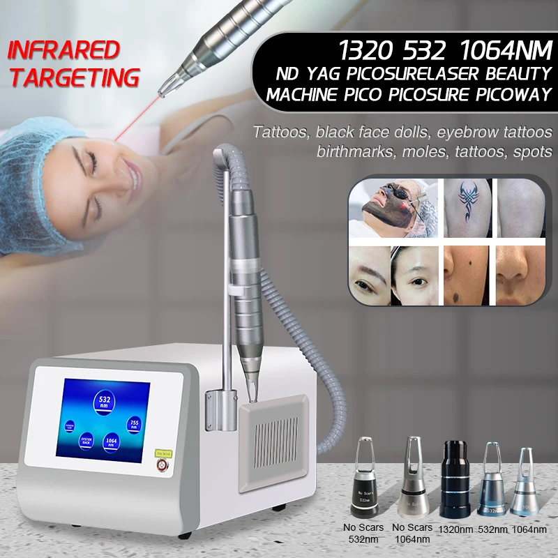 

ADG High Energy Picosecond Laser Machine Q Switch Nd Yag Laser For Tattoo Removal 1320/1064/ 532/755nm Available Customization