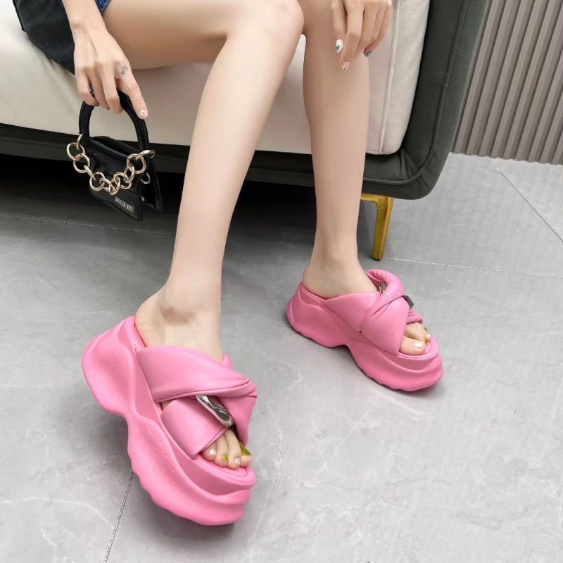 Shoes for Women 2023 fashion Slingbacks Women's Slippers casual slippers women Sponge bottom shoes female Platform slippers