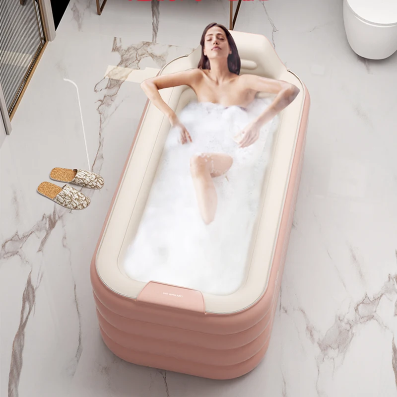 

Adult Portable Bathtub Folding Body Sauna Shower Steam Inflatable Whirlpool Bathtub Simple Baignoire Bathroom Supplies YX50FB