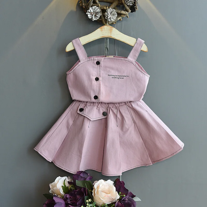 

Girls Suit Children's Top Short Skirt 2 Pcs Sets Fashion Kids Clothes Boutique Clothing INS Casual Princess Sets Summer Autumn