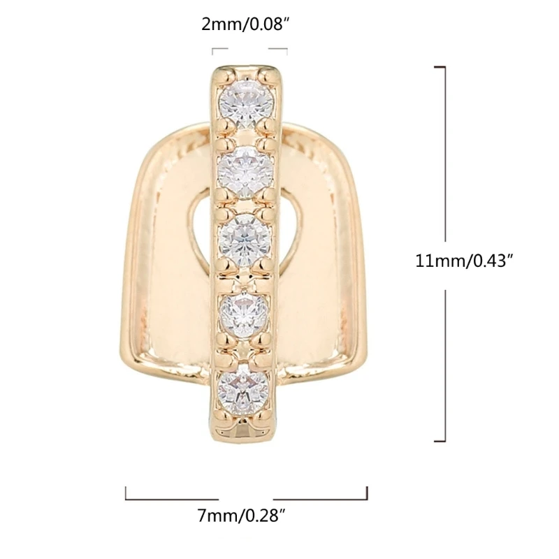 Европейские и американские ювелирные изделия Хип-хоп Циркон скобка Вертикальная