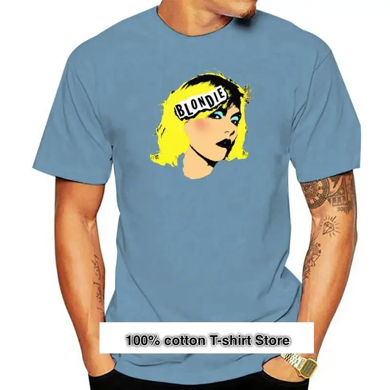 

Camiseta oficial de arte Pop Blondie Eat To The Beat, líneas paralelas, el mejor de rubio, nuevo diseño, de algodón, para hombre