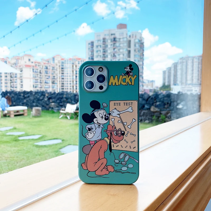 Cute Disney Mickey Phone Cases For iPhone 14 13 12 11 Pro Max  XR X XS MAX 8 7 Plus SE 2020 Anti-fall Cover