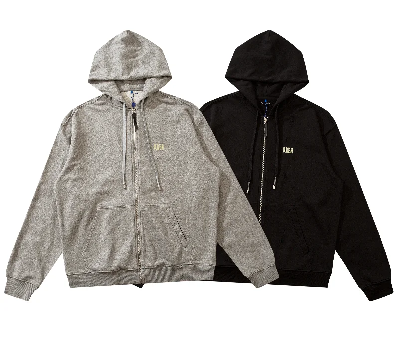 

ADER Men's and women's folding letter zipper sweater coat