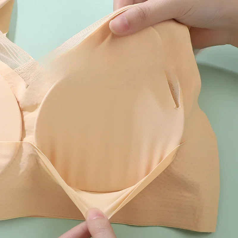 Женский бесшовный спортивный бюстгальтер с чашками пуш-ап