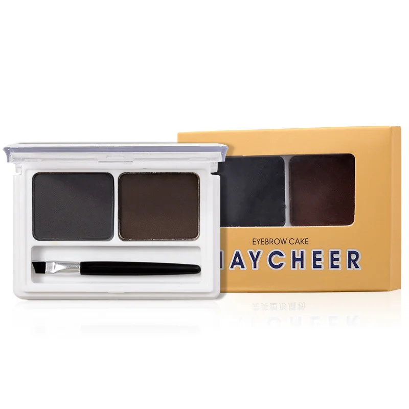 2 цвета пудра для бровей фотография эффект тени |