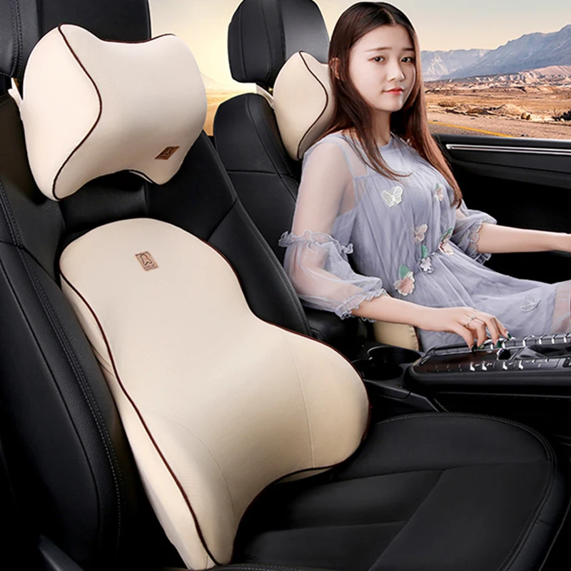 

Автомобильная подушка с эффектом памяти, мягкая Автомобильная подушка для поддержки поясницы, моющаяся Автомобильная подушка, аксессуары