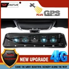 Зеркало заднего вида ANSTAR H58 10 ''HD 1080P DVR 4G Android GPS Wifi, автомобильная камера, видеорегистратор ночного видения