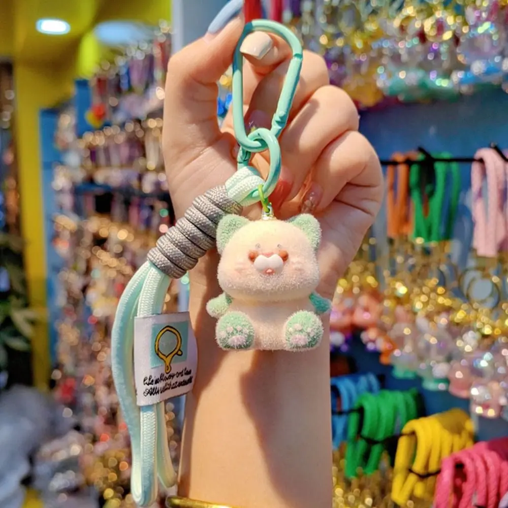 Наручная веревка флокированный сиамский кот брелок для ключей ворсовое покрытие