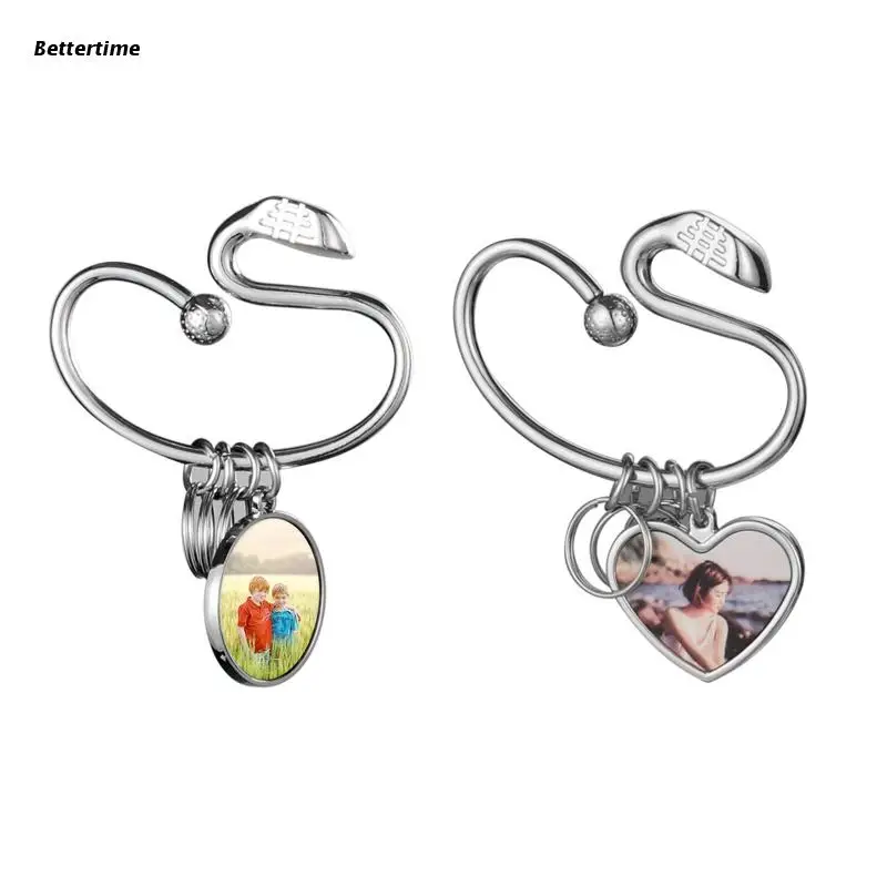 

B36D сублимационный пустой брелок с металлическим кольцом для ключей, термопереносной брелок для подарка