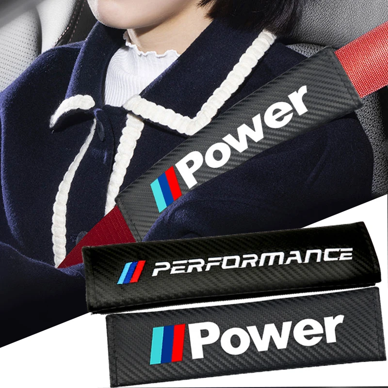 

2pcs Car Interior Seat Belt Protection Shoulder Accessories for Bmw M Performance Power X1 X3 X5 X6 E84 E83 F25 M3 E90 E91 E60