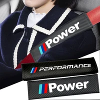 2pcs car interior seat belt protection shoulder accessories for bmw m performance power x1 x3 x5 x6 e84 e83 f25 m3 e90 e91 e60