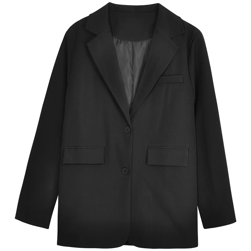 

High-Quality Black Suit Jacket Women's Autumn Casual Fashion Suit 2022 New All-Match Office Ladies Outwear