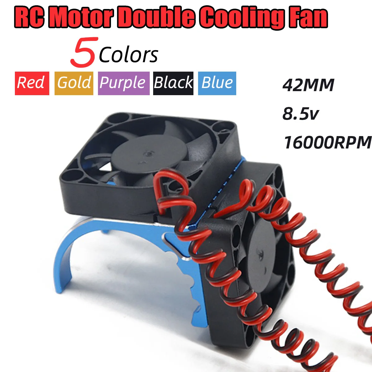 

Motor Fast Cooling Twin Fan 40x40mm Aluminum Fan W/holder for Traxxas ARRMA 1/7 Hobbywing 4274 4268 Rocket 1/8 RC Car 4082 1515