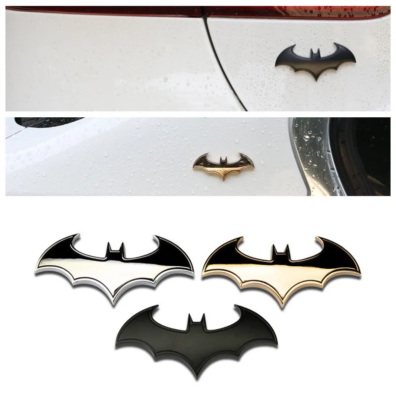 

KOQYOX 3D Car Stickers Cool Metal Bat Car Logo Car Styling Metal Emblem Tail Decal Motorcycle Car Accessories Automobiles