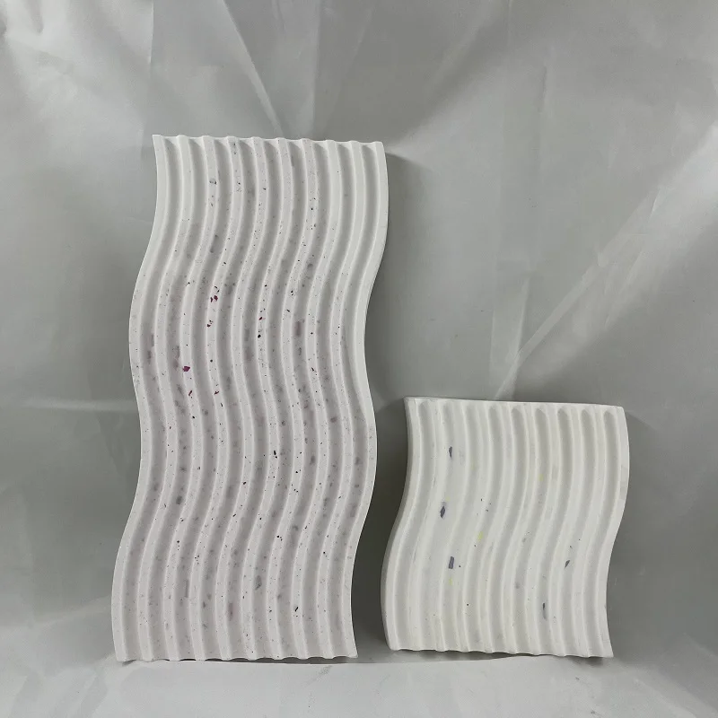 

Wave Tea Tray Ornament Decor Mold Geometric Wave Tray Coaster Silicone Mold Irregular Coaster Mould moldes de silicona navideños