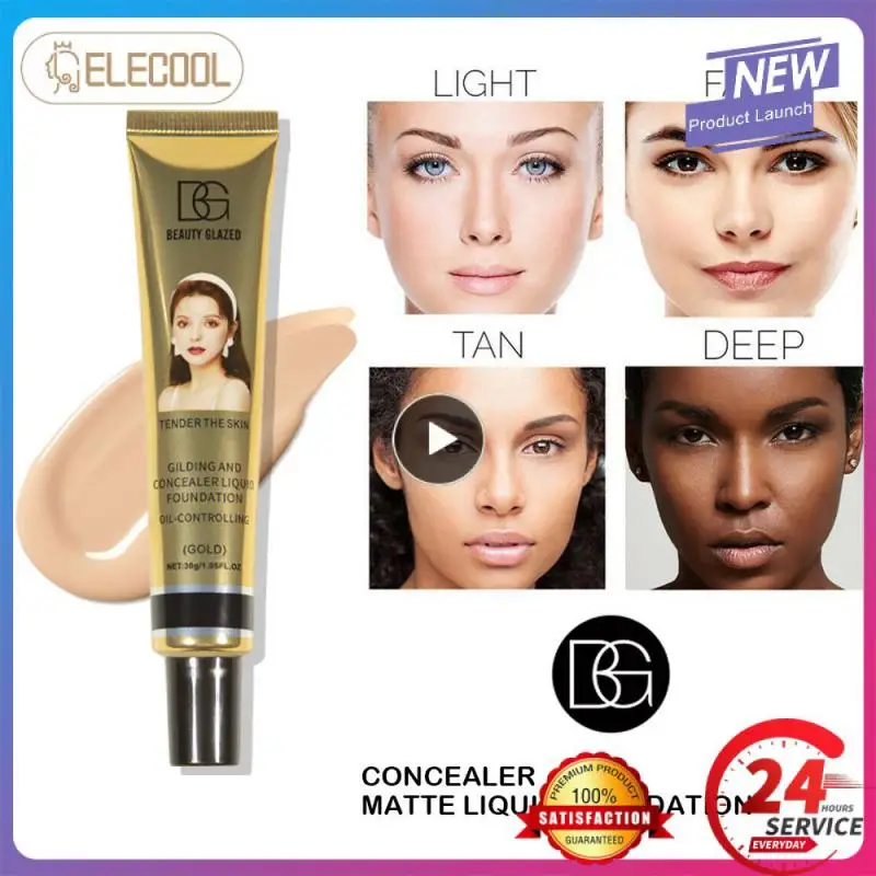 

5 Colors Liquid Foundation High Coverage Face Makeup Long-lasting Makeup Primer Concealer Moisturizing Whitening Makeup Tool