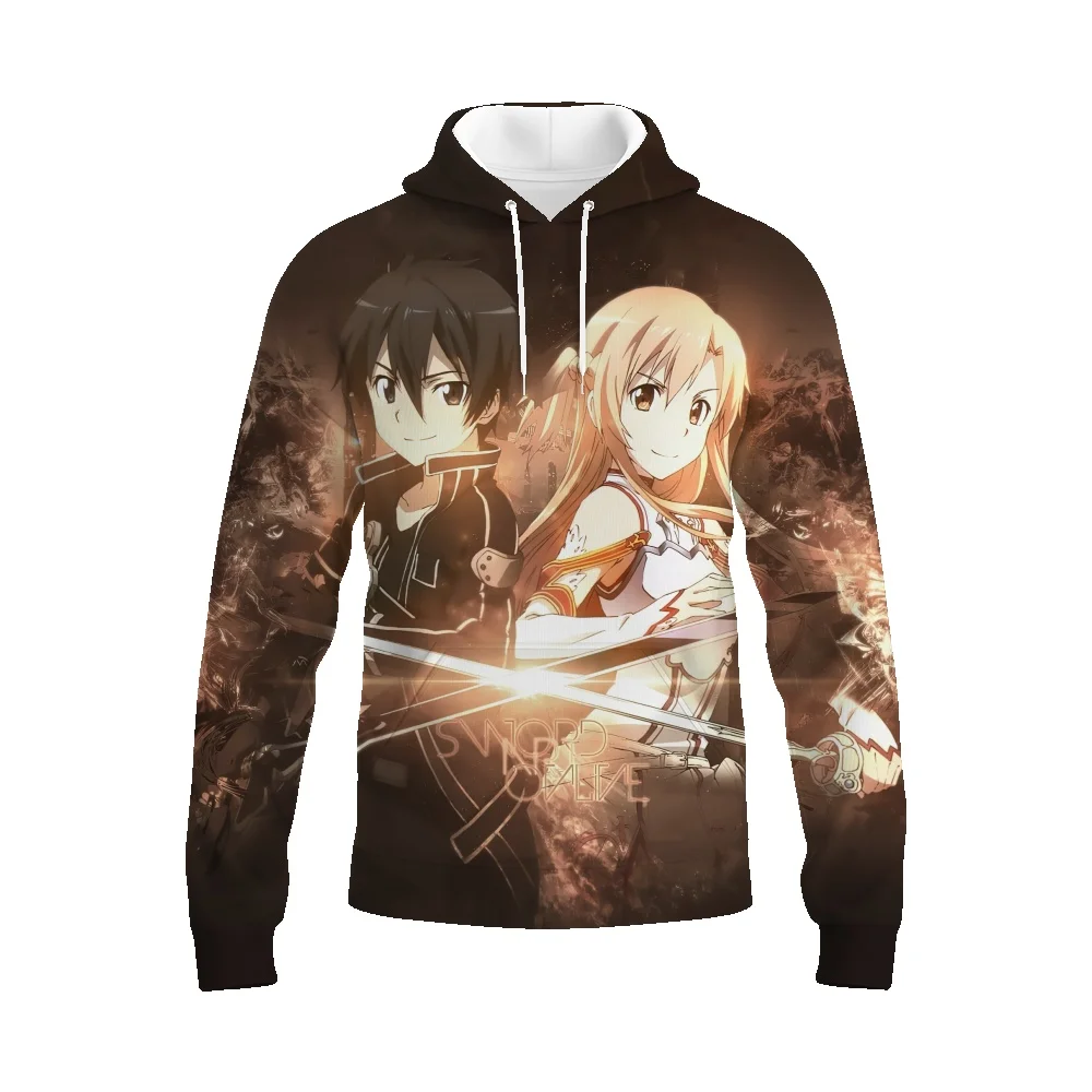 

Sword Art Online Anime Men's Sweater European and American Fashion Casual Clothing 2022 Everyday Plus Size Loose Top