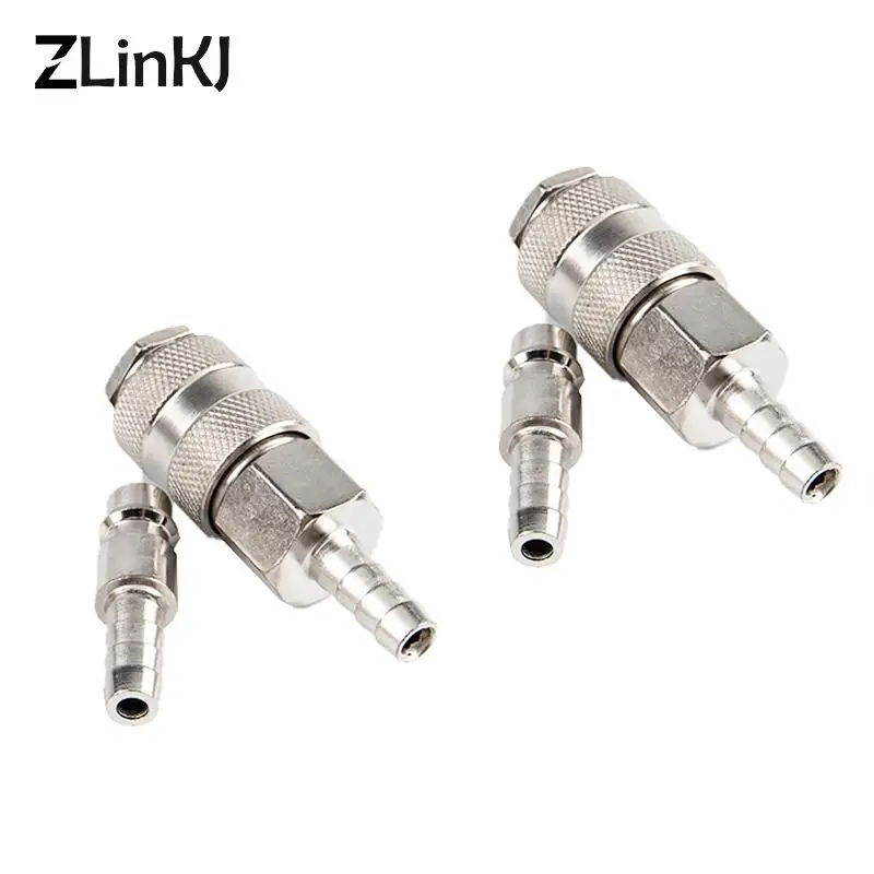 EU Type Socket+Plug Pneumatic Fitting European Standard Quick Connector 6/8/10/12mm Hose Barb Coupler Adapter For Air Compressor